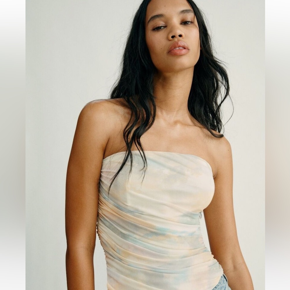 Zara cloud pastel bustier top